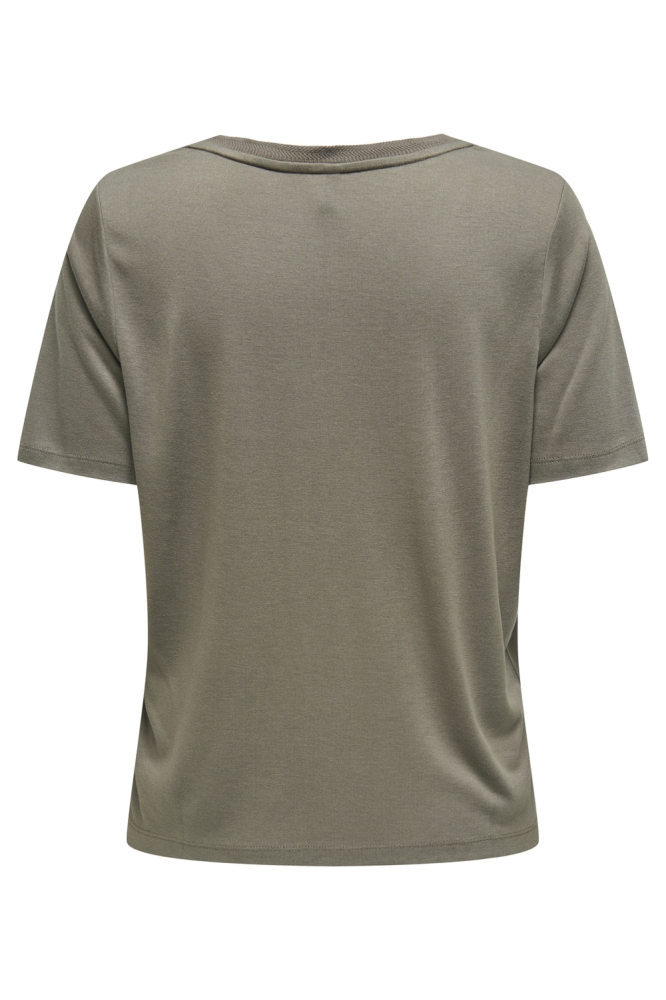 ONLELISE S/S V-NECK TOP JRS NOOS 15257390 WALNUT